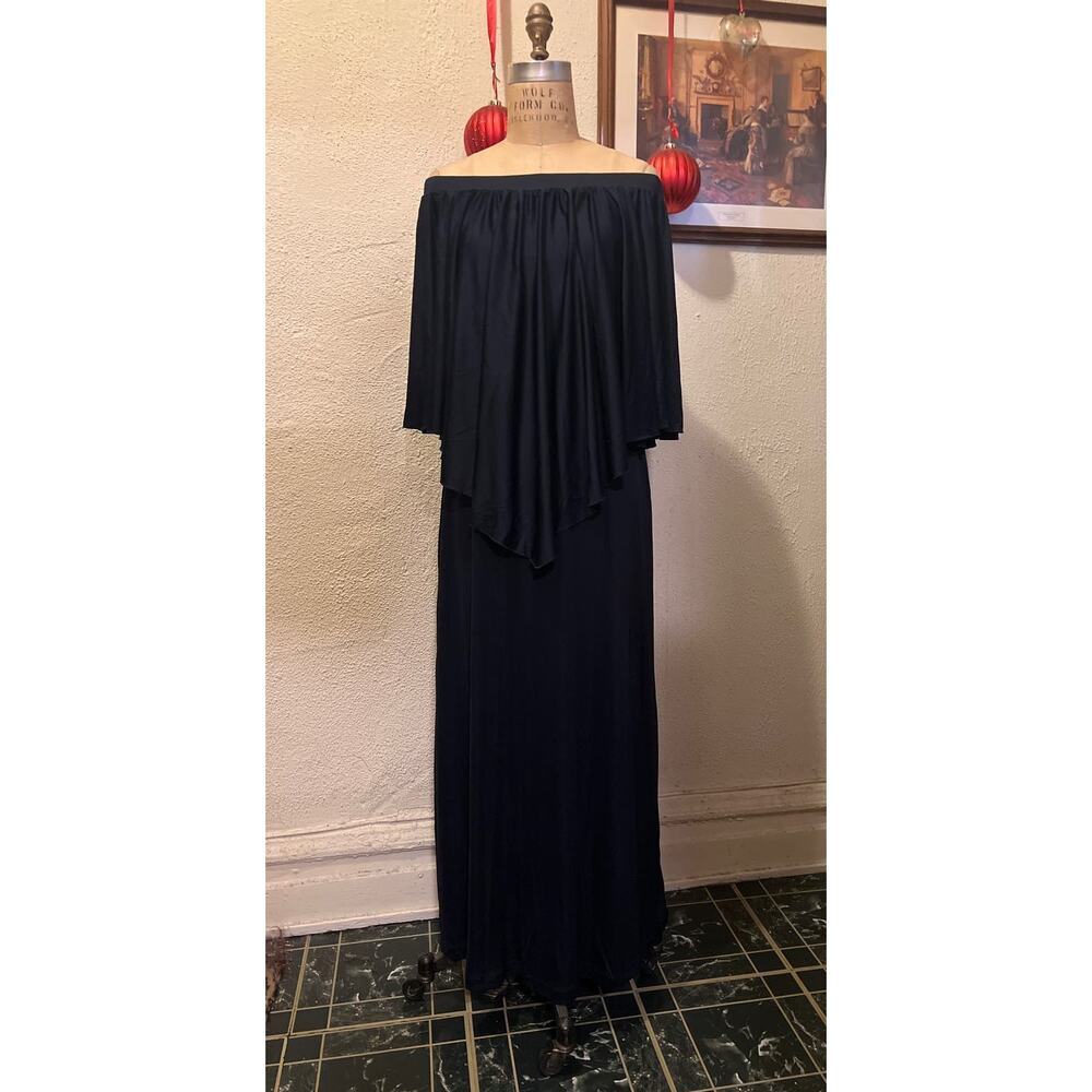 KOH KOH Long Strapless Off the Shoulder Cocktail Dress Blue NWT Size L - Picture 3 of 9